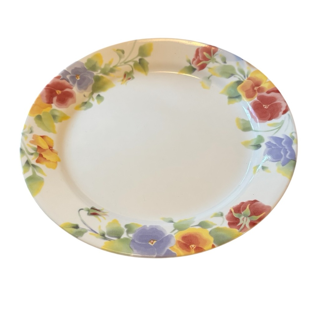 Corelle Summer Blush Pansy 10” Replacement Dinner Plate USA Made Retired Print